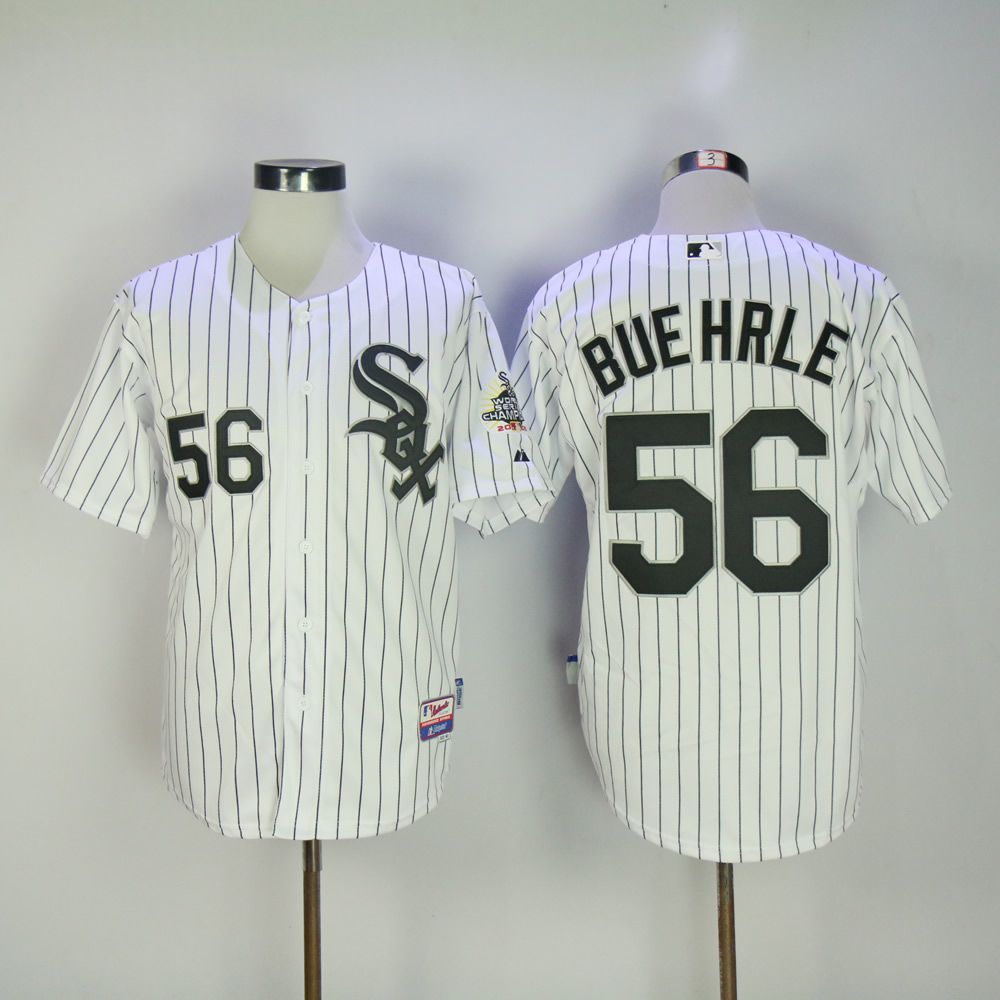 Men Chicago White Sox #56 Buehrle White MLB Jerseys->chicago white sox->MLB Jersey